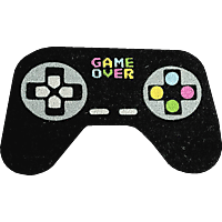 PUCKATOR Controller Fußmatte Game Over Fussmatte, Schwarz/Mehrfarbig