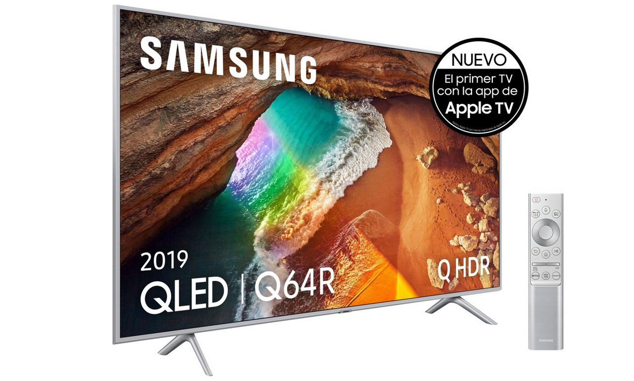 TV QLED 55" - Samsung 55Q64R, 4K UHD, IA 4K, HDR, Quantum dot, Smart TV, Diseño Metálico