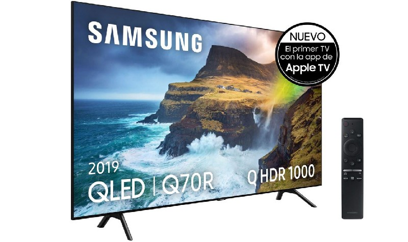 TV QLED 65"- Samsung 65Q70R, 4K UHD, IA 4K, Direct Full Array, HDR 1000, Quantum dot, Smart TV