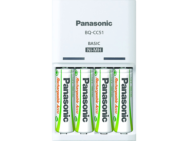 PANASONIC BATTERY Batterijlader 1900 mAh + 4 AA-batterijen en 2 AAA-batterijen