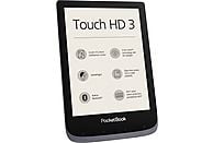 POCKETBOOK TOUCH HD 3 GRIJS - 6 inch - 16 GB (ongeveer 12.000 e-books) - Spatwaterbestendig