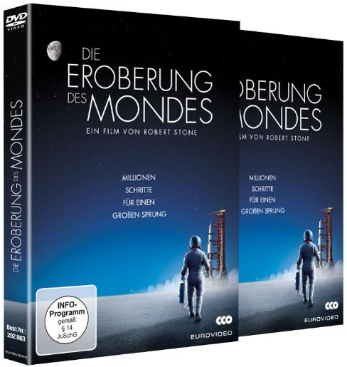 DVD-Hülle, Weltraumszene. Zwei Exemplare. Astronauten, Raketen und Sternennacht.