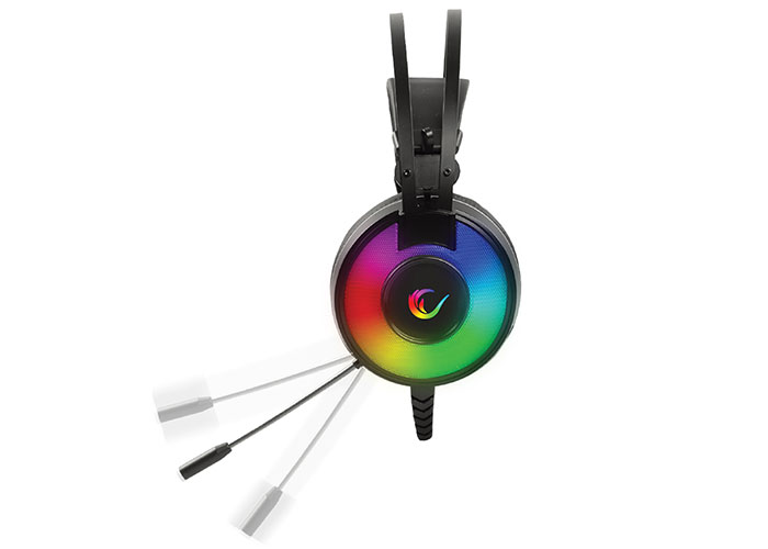 RGB aydınlatmalı oyuncu kulaklığı. Mikrofon ayarlanabilir.