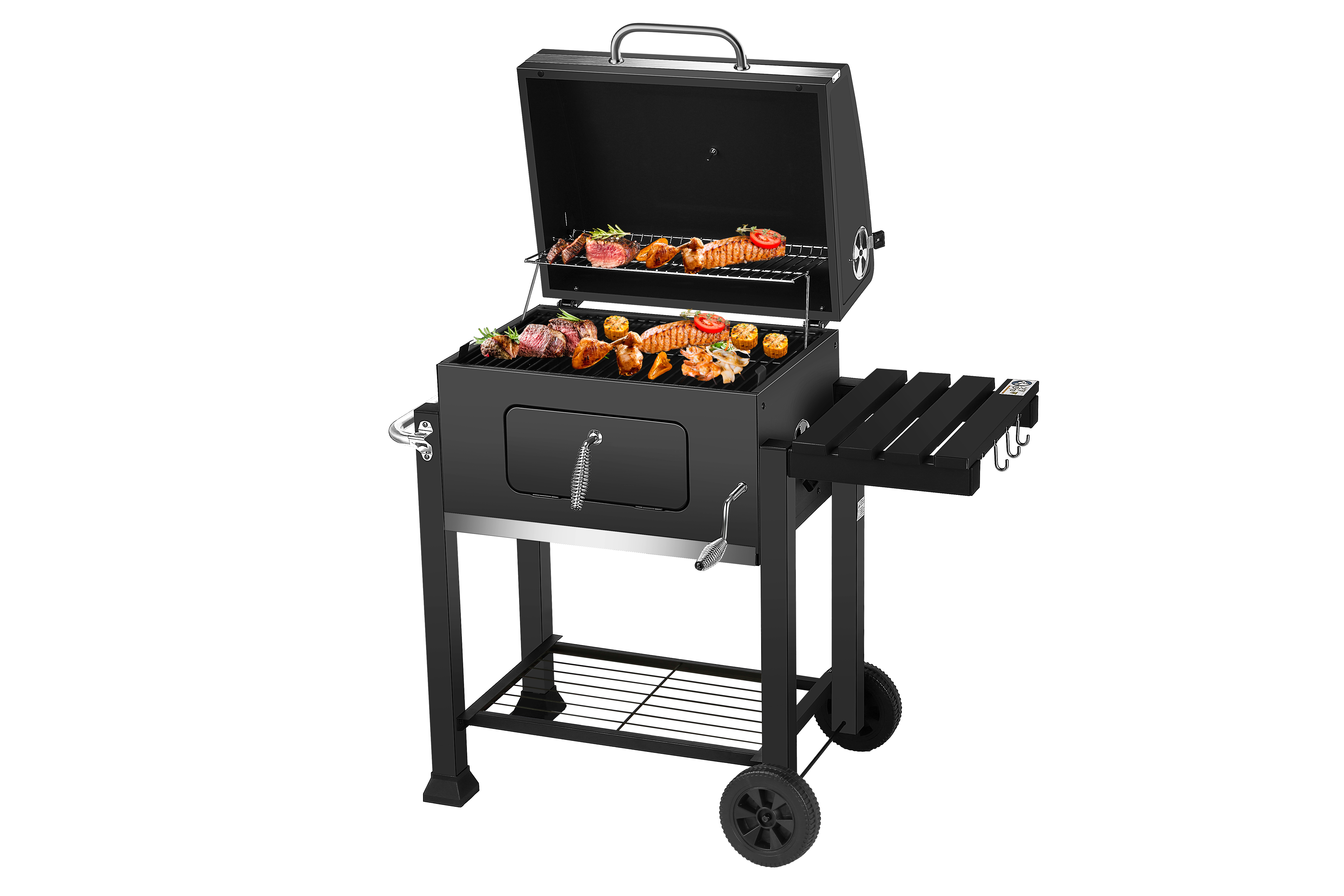EL FUEGO AY 372 Ontario Kohlegrill, Schwarz 