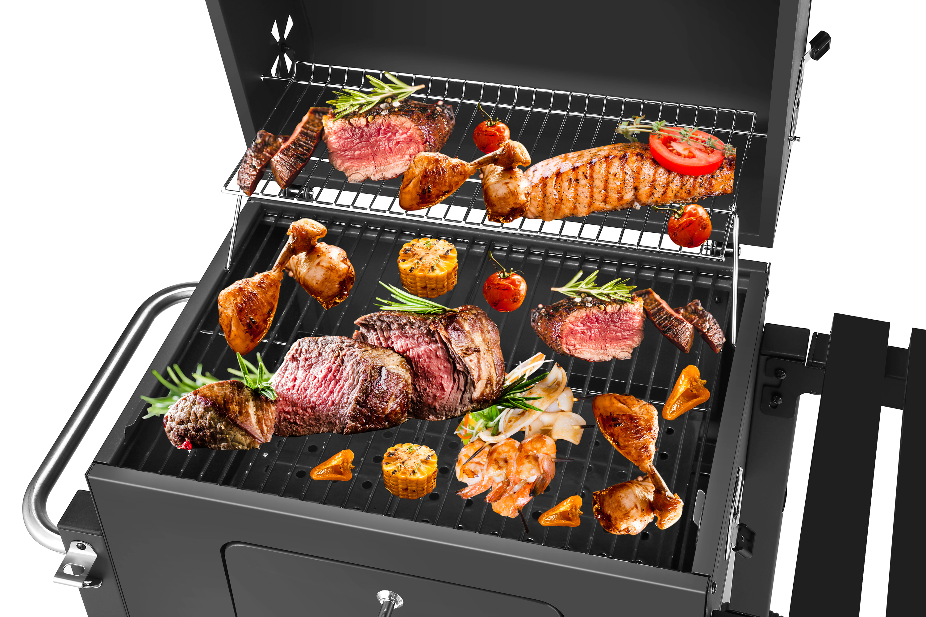 EL FUEGO AY 372 Ontario Kohlegrill, Schwarz 