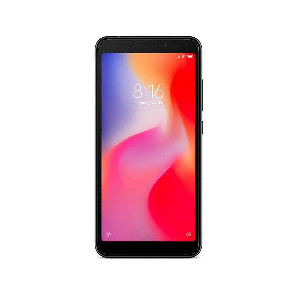 Móvil - Xiaomi Redmi 6, Negro, 64 GB, 3 GB RAM, 5.45" HD+, Octa-Core, 3000 mAh, Android
