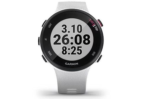 Reloj deportivo - Garmin Forerunner 45, Blanco, GPS, Connect IQ, Control de calorías, Talla S
