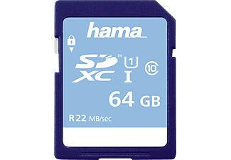 HAMA 104379 22MB/S UHS-i - SDXC-Cartes mémoire  (64 GB, 25 MB/s, Bleu)