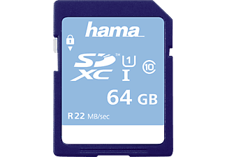 HAMA 104379 22MB/S UHS-i - SDXC-Speicherkarte (64 GB, 25 MB/s, Blau)