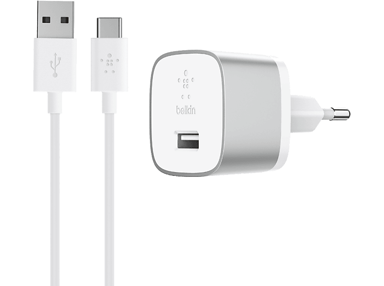 BELKIN Lader Qualcomm Quick Charge 3.0 Boost Up + USB-C kabel Zilver (F7U034vf04-SLV)