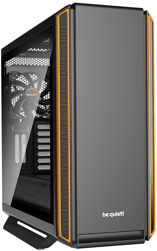 BE QUIET Silent Base 801 Window Gaming PC-Gehäuse, Schwarz/Orange