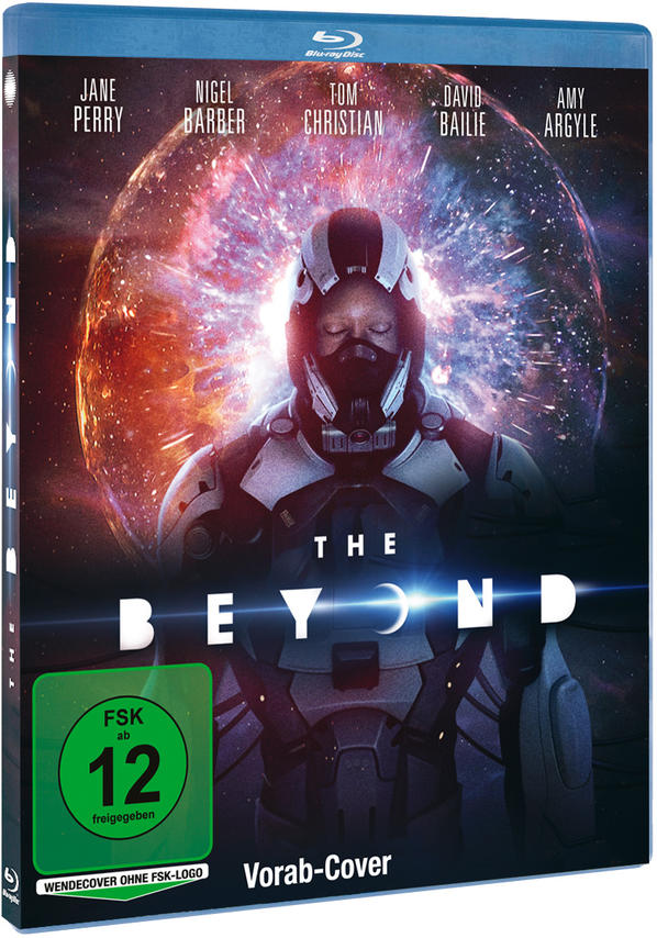 Blu-ray-Hülle mit Person im Raumanzug, kosmischer Hintergrund.