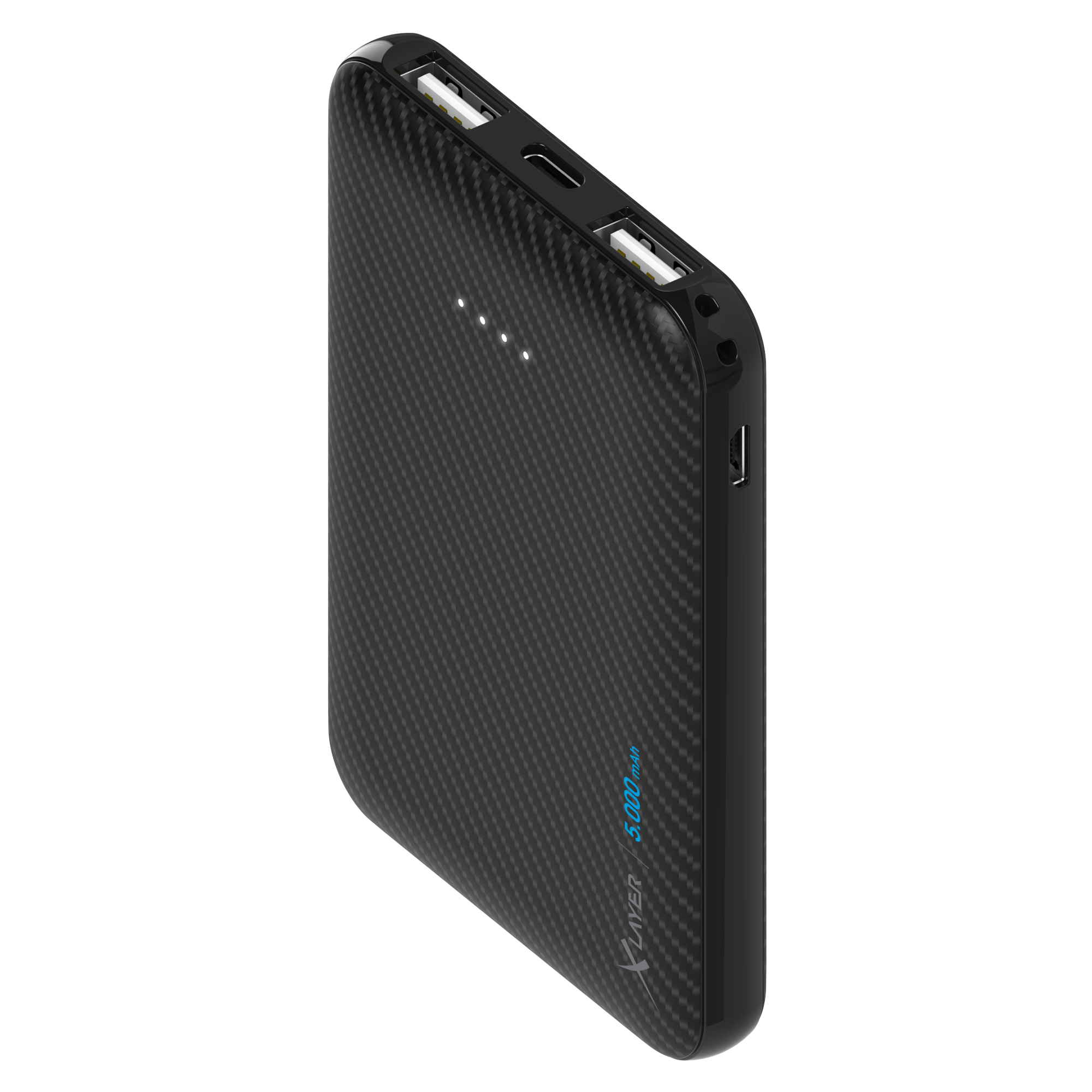 XLAYER Micro Black 5000mAh Powerbank 5000 mAh Schwarz