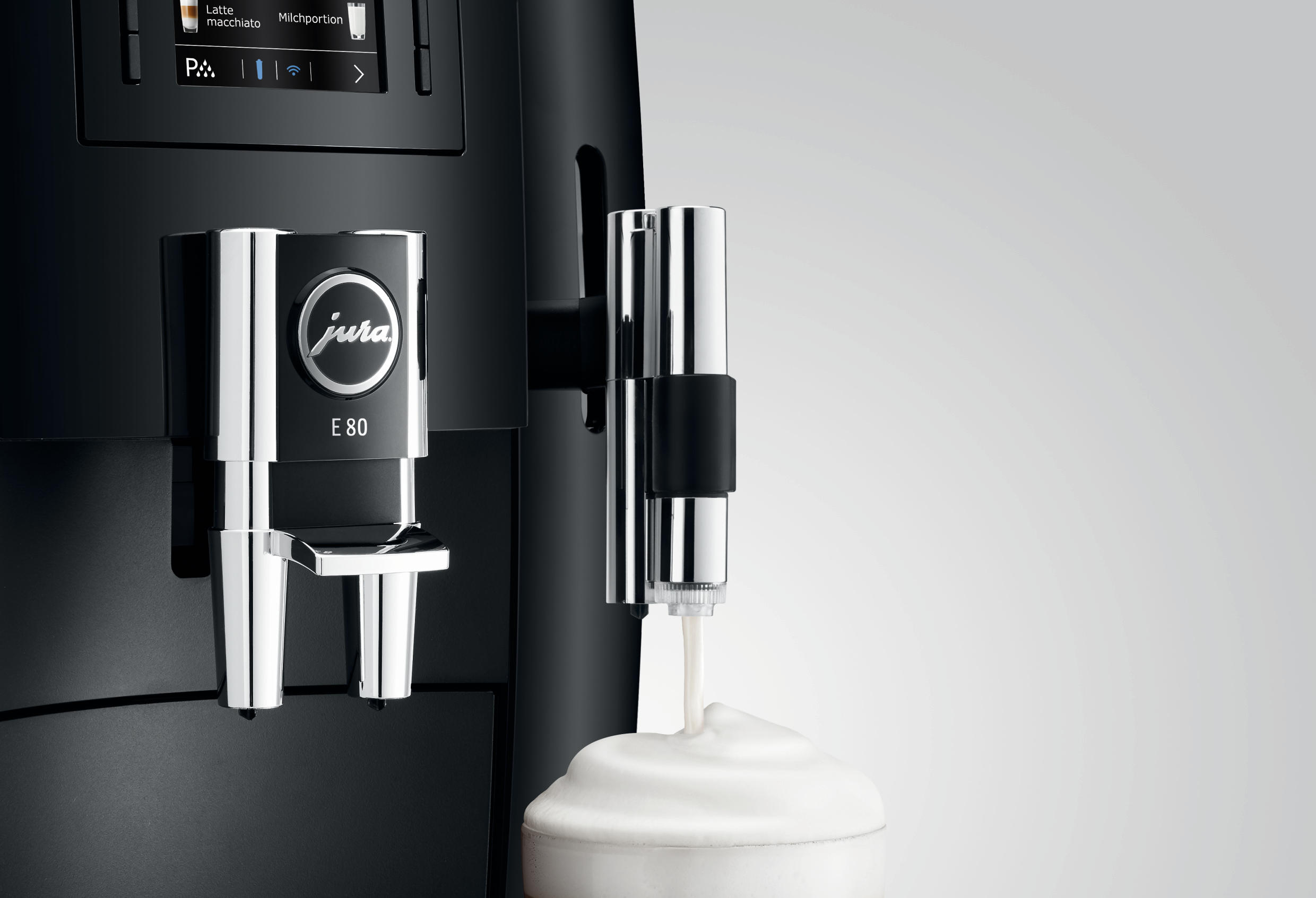 JURA E80 Kaffeevollautomat Piano Black