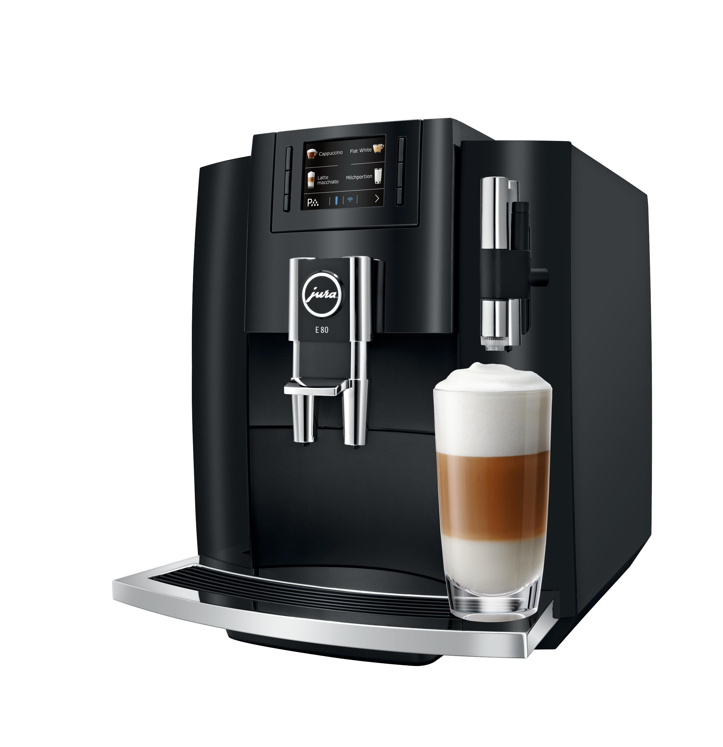 JURA E80 Kaffeevollautomat Piano Black