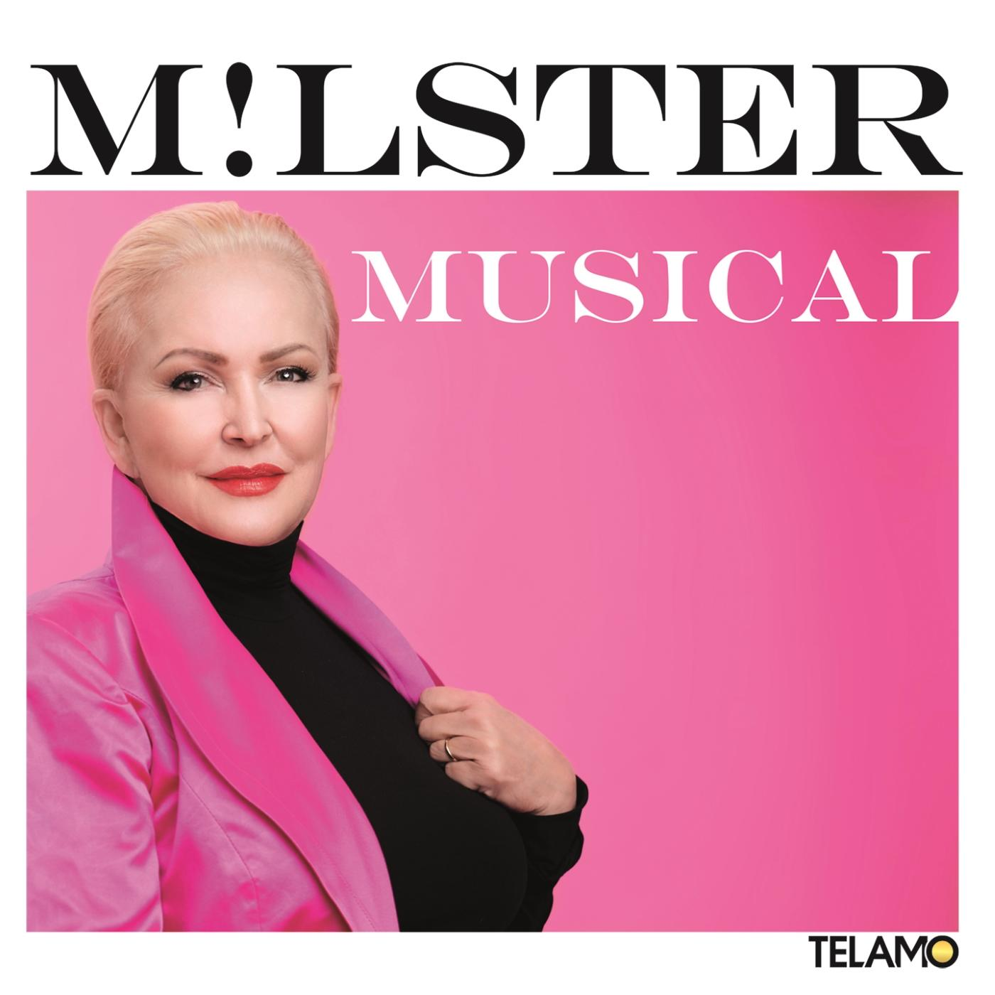 Albumcover mit einer blonden Frau in einer rosa Jacke, Text: 'M!LSTER MUSICAL'.