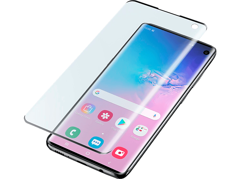 CELLULARLINE Screenprotector Tempered Glass Galaxy S10 Zwart (TEMPGCUGALS10K)