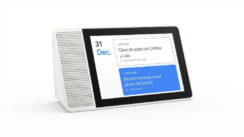 Asistente inteligente - Lenovo Smart Display 8", HD, Snapdragon 624, Videollamada, Cámara 5 MP, Gris