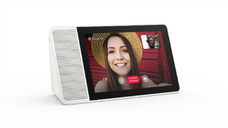 Asistente inteligente - Lenovo Smart Display 8", HD, Snapdragon 624, Videollamada, Cámara 5 MP, Gris