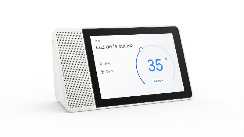 Asistente inteligente - Lenovo Smart Display 8", HD, Snapdragon 624, Videollamada, Cámara 5 MP, Gris