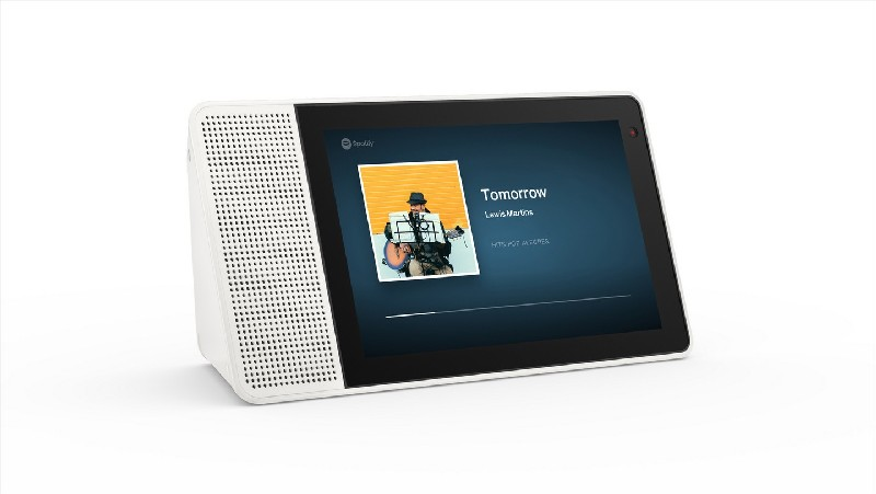 Asistente inteligente - Lenovo Smart Display 8", HD, Snapdragon 624, Videollamada, Cámara 5 MP, Gris