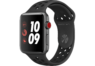 APPLE Watch Series 3 Nike+ - Smartwatch (140-210 mm, Hochleistungs-Fluorelastomer, Schwarz)
