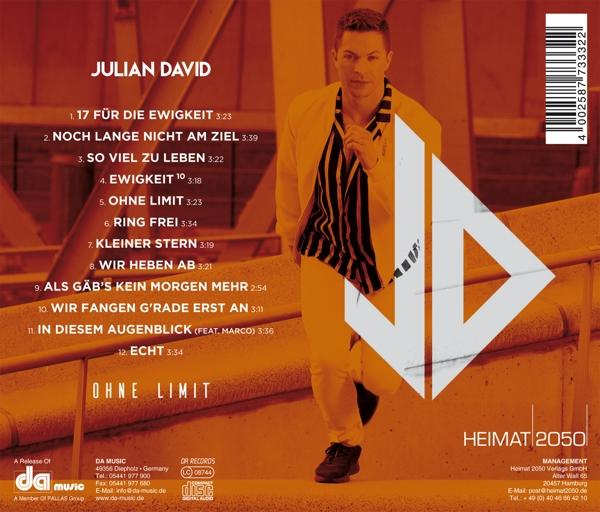 CD-Cover mit Mann, Titelliste und Logo. Gelb-weißes Farbschema.