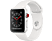 APPLE Watch Series 3 - Montre intelligente (130 - 200 mm, élastomère fluoré haute puissance, Acier inoxydable avec bracelet de sport en blanc doux)