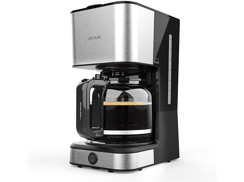 Cafetera de goteo - Cecotec Coffee 66 Heat, 950 W, 12 tazas, Tecnología ExtemeAroma, Jarra 1.5L, Autoapagado, Inoxidable