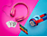 ISY Hoofdtelefoon voor kinderen + Tekenkaartjes Roze (IHP-1001-PK)