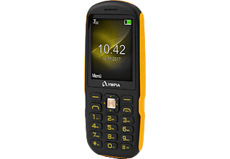 OLYMPIA Rock Outdoor Outdoorhandy, Schwarz/Gelb