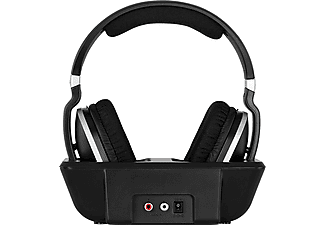 TECHNISAT StereoMan 2 - Funkkopfhörer mit Ladestation (Over-ear, Schwarz/Silber)