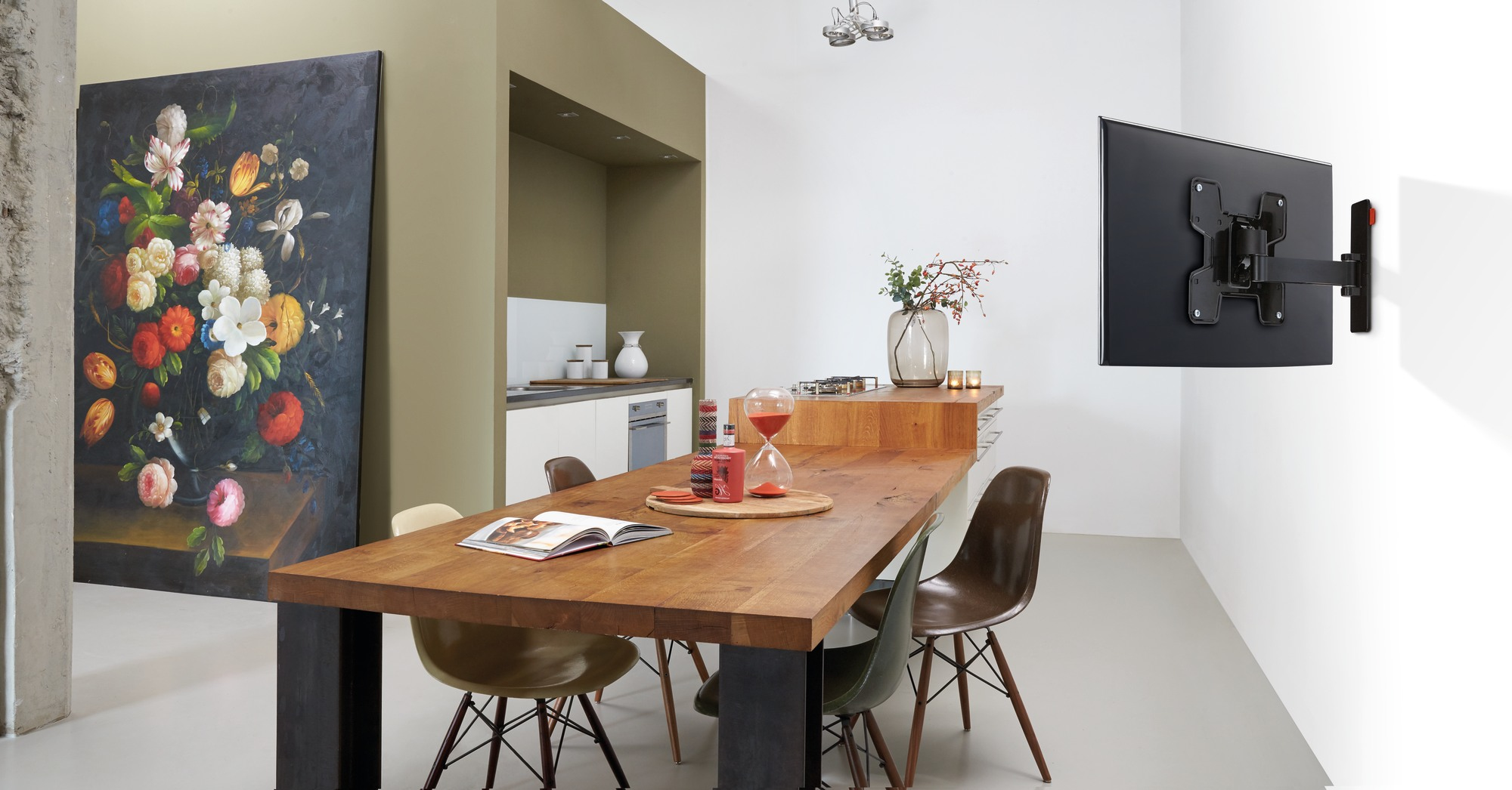 VOGEL´S Vogel's WALL 3125 TV-Wandhalterung für 48-102 cm (19-40 Zoll) Fernseher, drehbar und neigbar, Wandhalterung, max. 40 Zoll, Schwenkbar, Neigbar, Schwarz