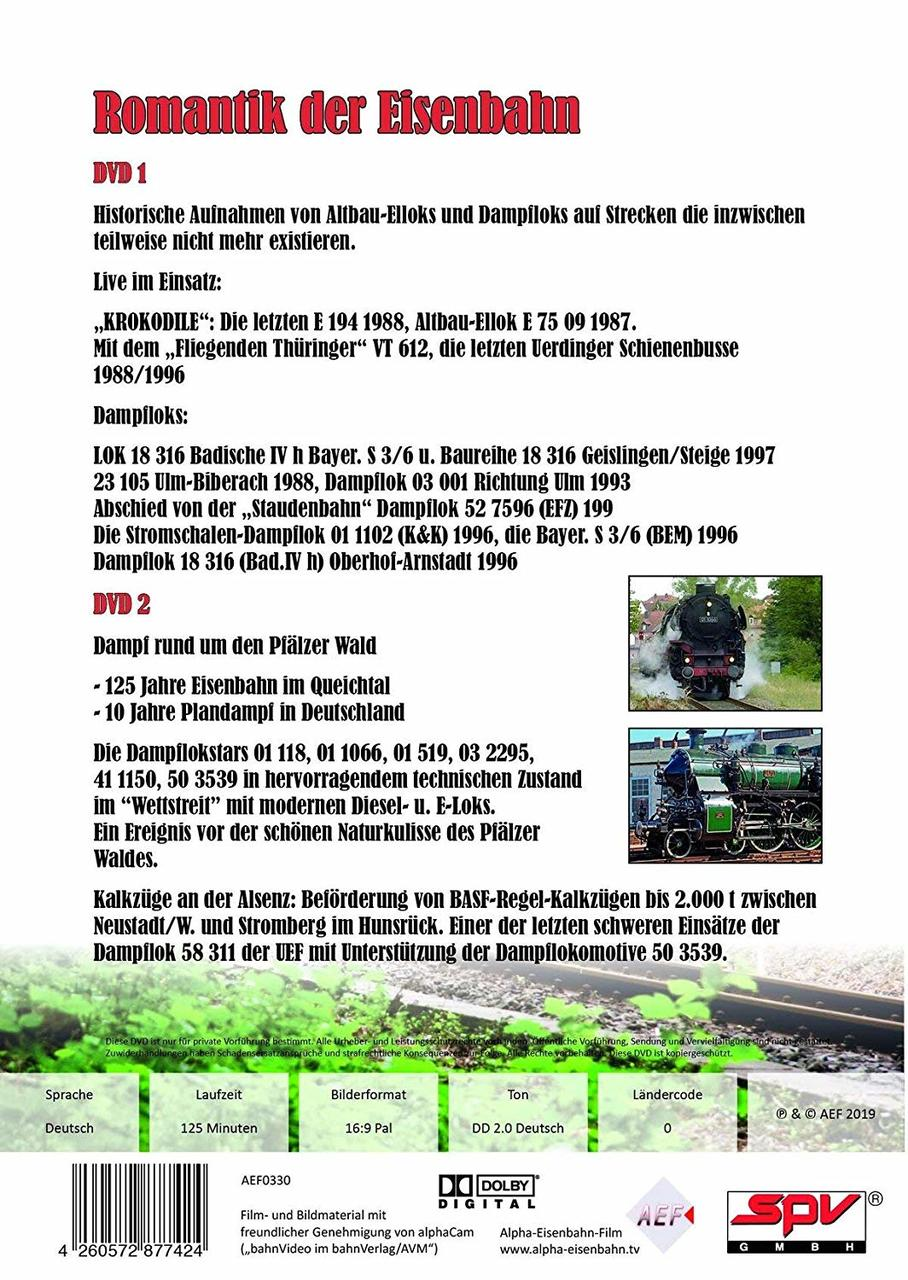 Rückseite einer DVD-Hülle mit deutschem Text.