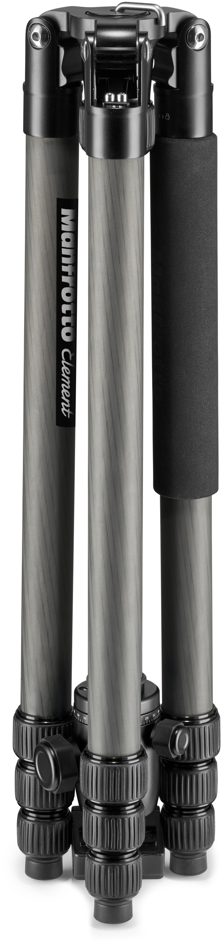MANFROTTO Element XL Traveller Kit Carbon Dreibein Stativ, Schwarz, Höhe offen bis 1750 mm