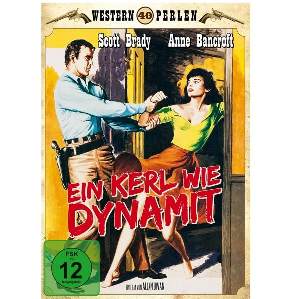 Filmposter: Ein Mann im Cowboy-Outfit hält eine Frau, mit deutschem Text und der Bewertung 'FSK 12'.