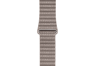 APPLE Bracelet en cuir 42 mm, Taille Large, gris fumé - Brassard (Gris)