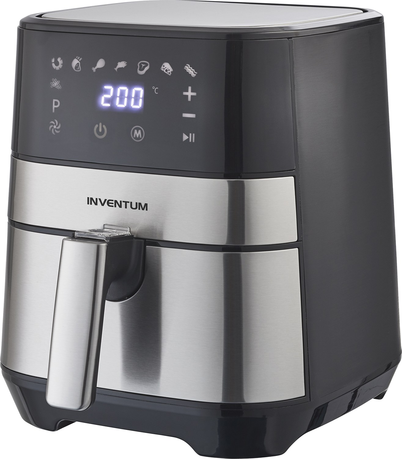 INVENTUM  GF350HLD XL - Heteluchtfriteuse - Zilver - 3,5 l - 1500 W - Aantal frituurmanden: 1
