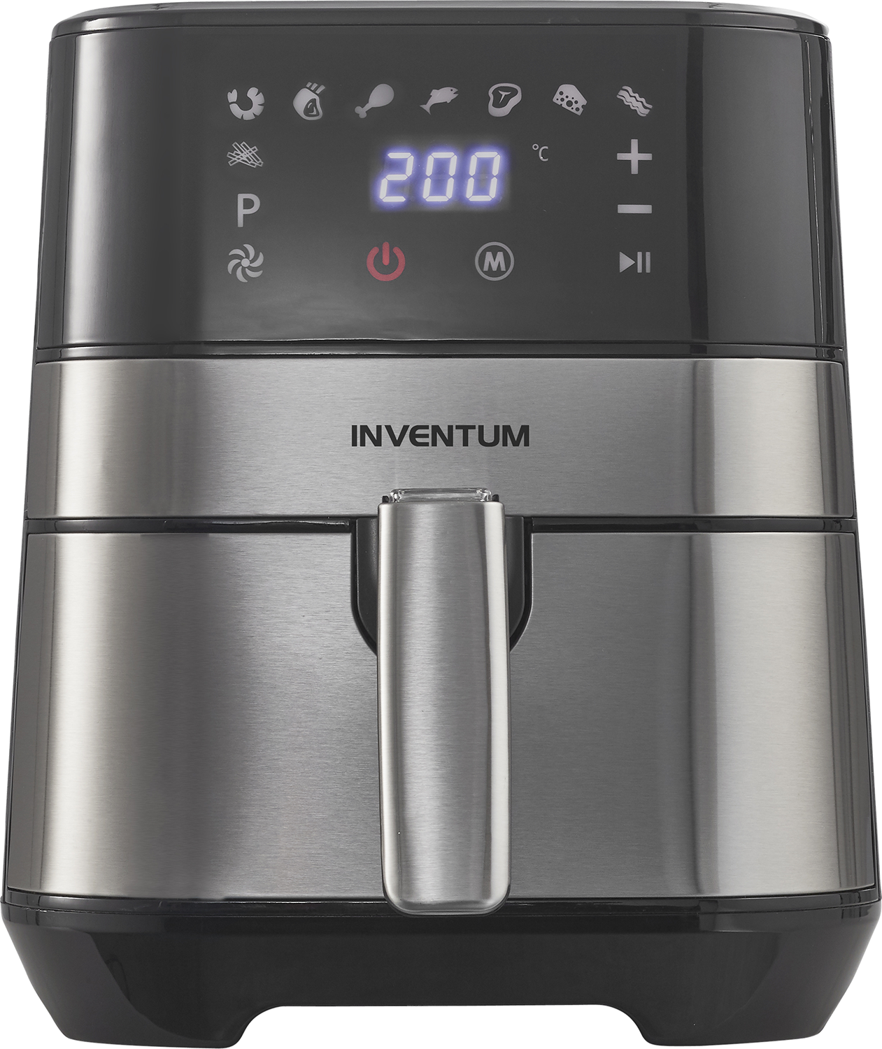 INVENTUM  GF350HLD XL - Heteluchtfriteuse - Zilver - 3,5 l - 1500 W - Aantal frituurmanden: 1