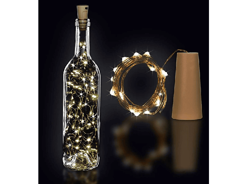 Luces led | Clener botella con luz led, 1.5 m, 15 bombillas