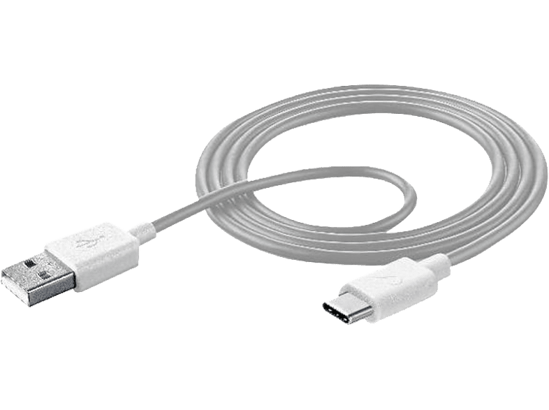 CELLULARLINE USB-A / USB-C Kabel 1 m Wit (USBDATATYCSMARTW)