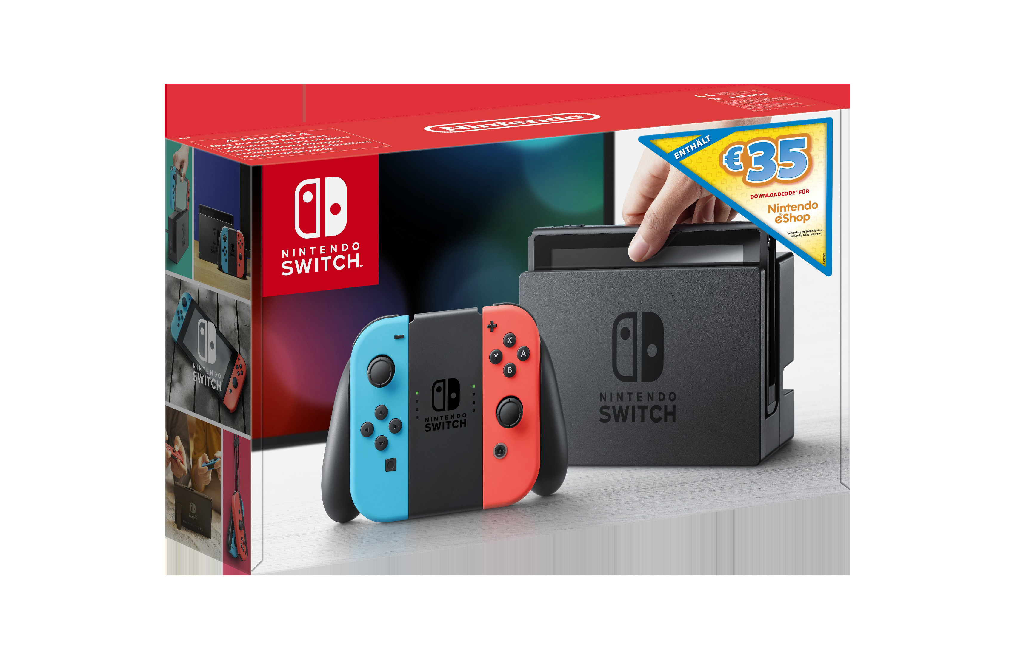 NINTENDO Switch Neon-Rot/Neon-Blau + 35€ e-Shop Guthaben