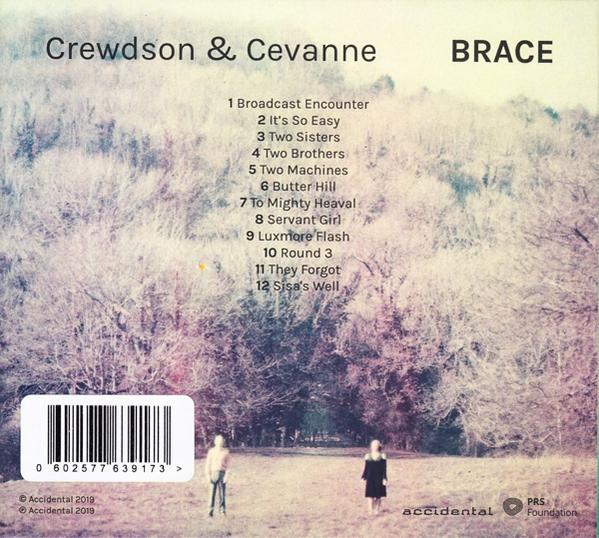Dos d'un boîtier de CD. Montre la liste des titres, l'artiste et une scène de forêt avec deux personnes au loin.