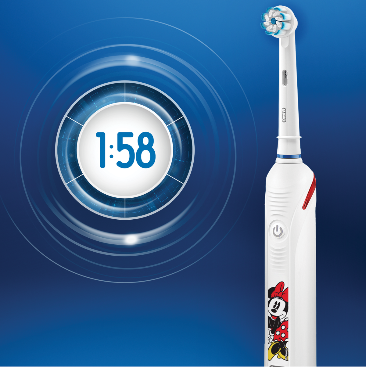 ORAL-B Junior Minnie Mouse - Elektrische Zahnbürste für Kinder (Weiss)