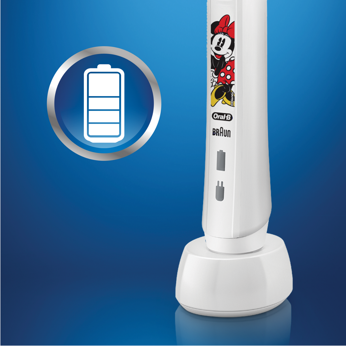 ORAL-B Junior Minnie Mouse - Elektrische Zahnbürste für Kinder (Weiss)