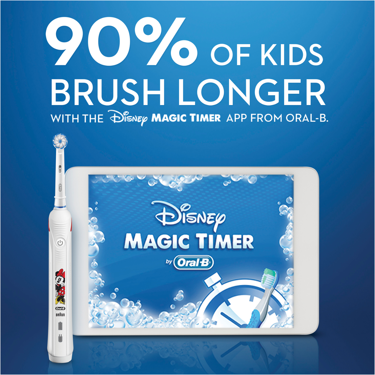 ORAL-B Junior Minnie Mouse - Elektrische Zahnbürste für Kinder (Weiss)