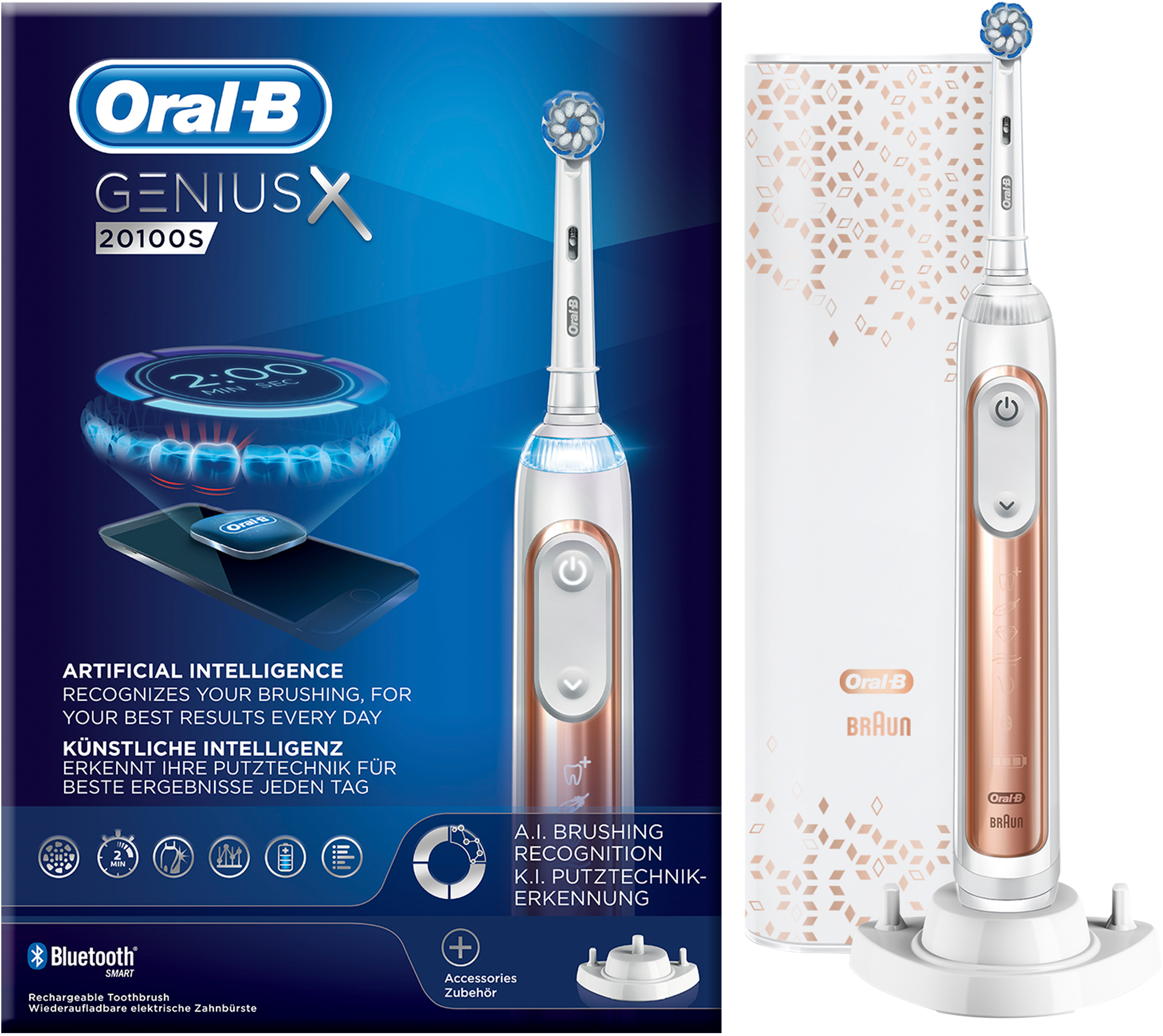 ORAL-B GeniusX S  - Elektrische Zahnbürste (Rosegold)
