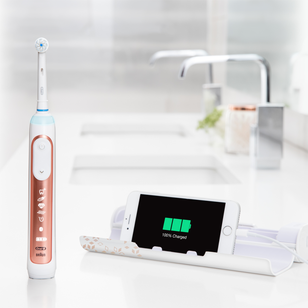 ORAL-B GeniusX S  - Elektrische Zahnbürste (Rosegold)