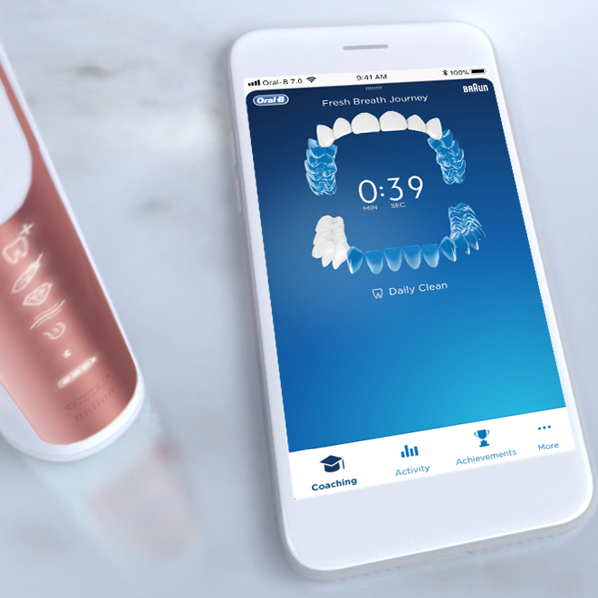 ORAL-B GeniusX S  - Elektrische Zahnbürste (Rosegold)