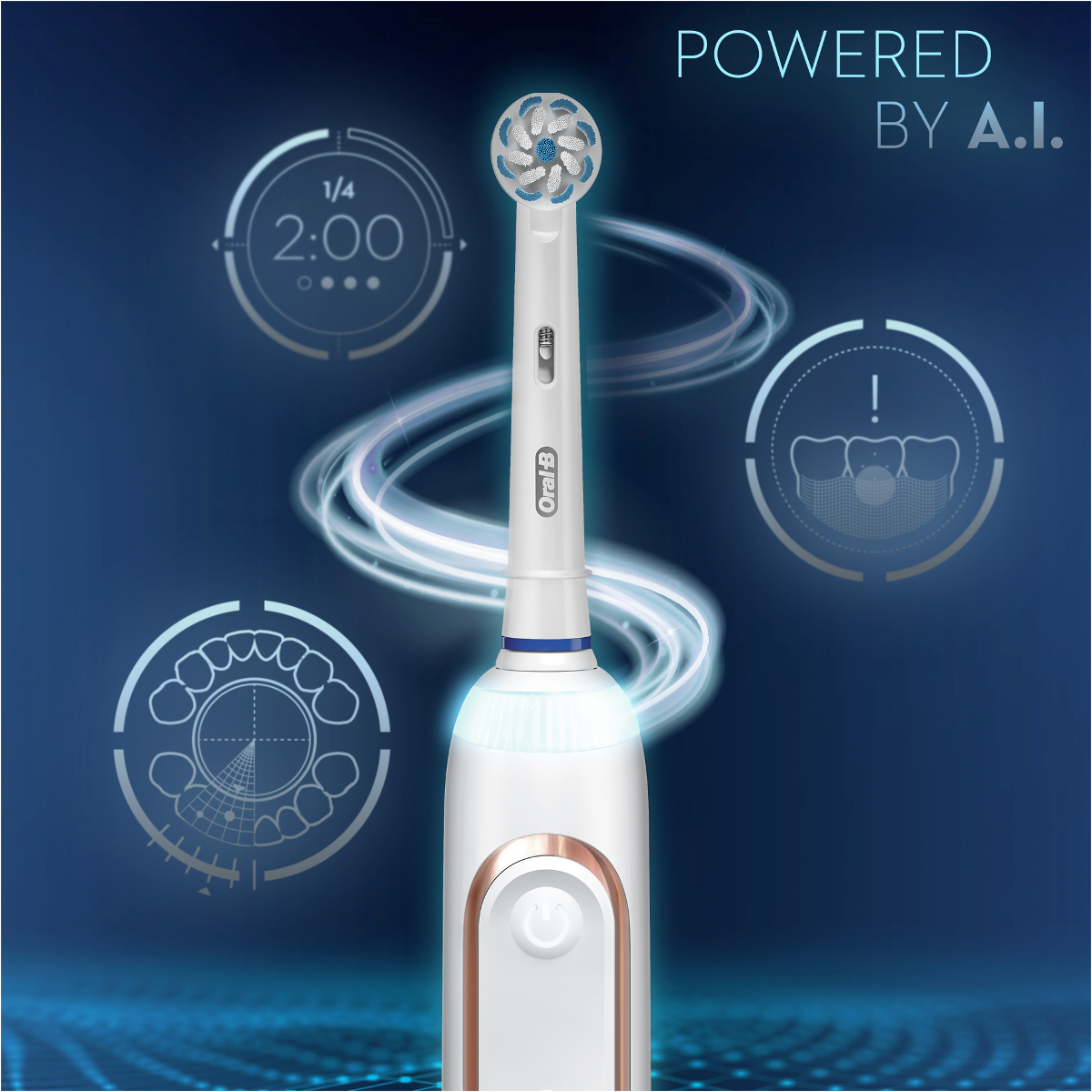 ORAL-B GeniusX S  - Elektrische Zahnbürste (Rosegold)